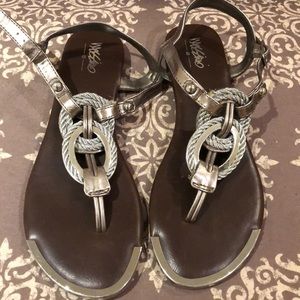 Silver sandals